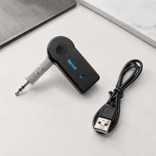 WaveDrive branché dans la prise AUX d'un autoradio universel